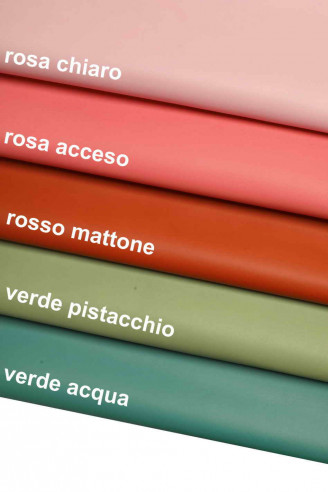 SHEEPSKIN red/green/pink hides leather, opaque soft sheep classic lambskin sporty look available. in 5 colors