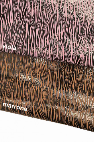 GLOSSY printed zebra leather skin - textured suede goatskin - zeb pattern on hides - leather for sewing