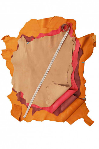 Pink/purple/orange/pink SUEDE LEATHER...