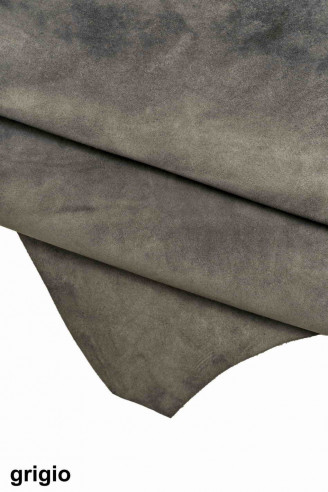 SUEDE LEATHER  gray /blu/purple...