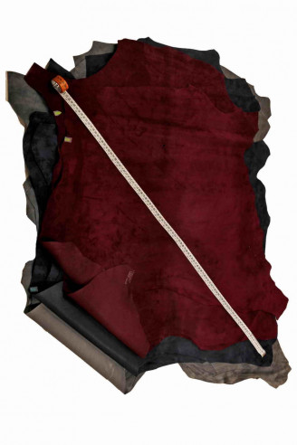 PELLE CAMOSCIO tinta unita su vitello...