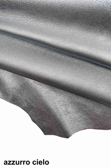 PELLE LAMINATA in vari colori, nappa grana piccola un po'stropicciato effetto carta cioccolatino, in 4 colori