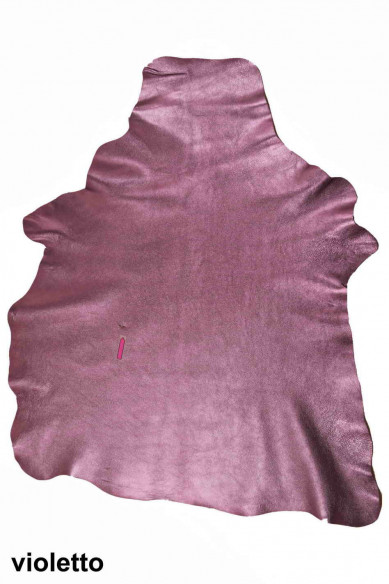 Orange/blue leather hide lamb metallic grainy wrinkled lambskin chocolate paper effect sheepskin vintage genuine italian skin