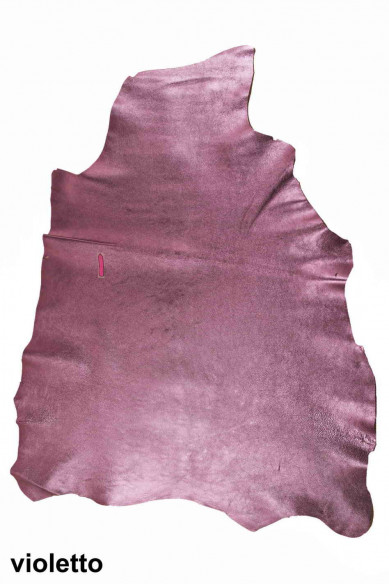 Orange/blue leather hide lamb metallic grainy wrinkled lambskin chocolate paper effect sheepskin vintage genuine italian skin