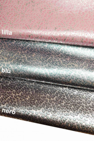 LEOPARD PRINTED italian leather suede...