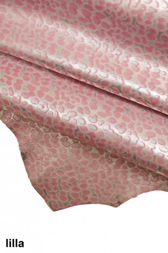 LEOPARD PRINTED italian leather suede...