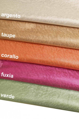 PRINTED soft LEATHER, metallic...