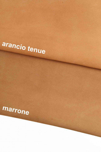 Orange/brown SUEDE LEATHER hide, super softskins velour and silky goatskin good writing temp suede