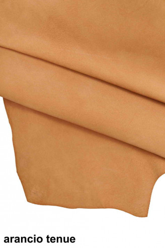 Orange/brown SUEDE LEATHER hide,...