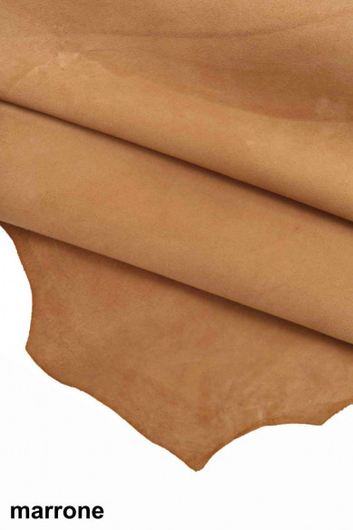 PELLE di CAMOSCIO tinta unita, morbido e setoso al tatto, look classico, 2 colori disponibili