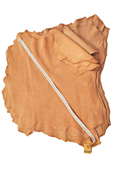 Orange/brown SUEDE LEATHER hide, super softskins velour and silky goatskin good writing temp suede