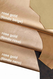 ROSE GOLD metallic leather...