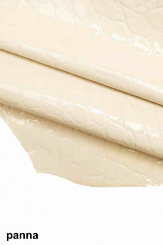 EMBOSSED CROC hide green leather...