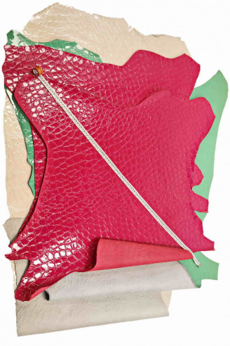 EMBOSSED CROCODILE leather hide...