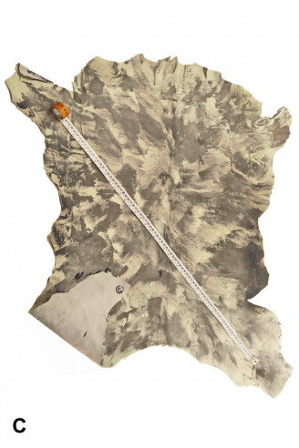 TIE DYE printed hair on hide...