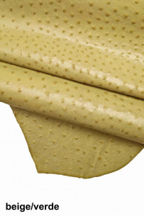 OSTRICH embossed leather...
