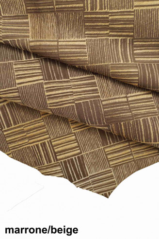 PELLE di CAVALLINO stampa geometrica...