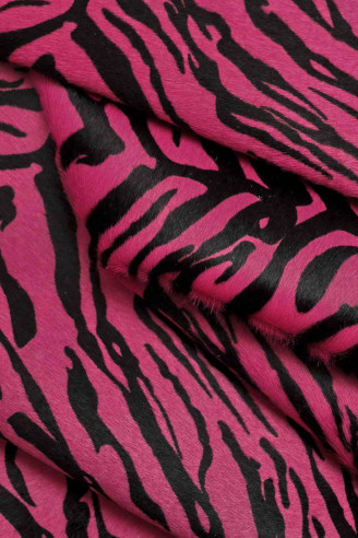 Italian leather, fuchsia base hairy...