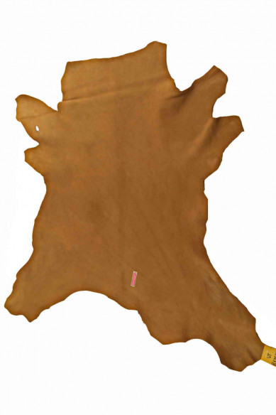 CHESTNUT pebble leather, grain  printed hide, vintage matte, Italian Goatskin  grainy textured rubber Goat Leather