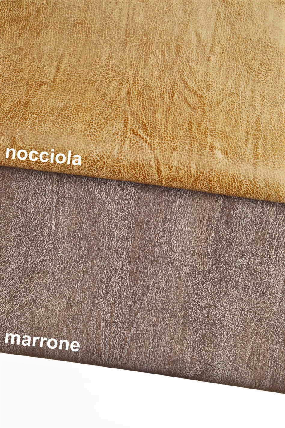 RUSTIC distressed Italian leather skins, brown hazelnut vintage matte