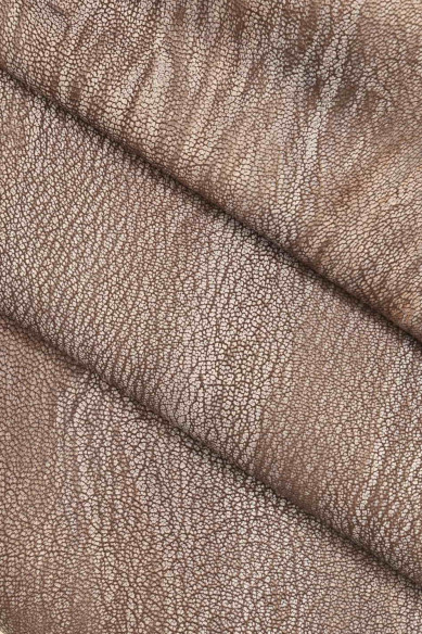 RUSTIC distressed Italian leather skins, brown hazelnut vintage matte goatskin- wrinkled grain hide-soft leather