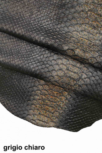 Italian HANDMADE SKIN black textured...