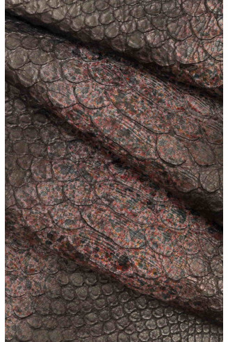 PELLE made in ITALY vitello nero con...