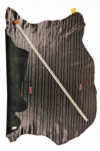 PELLE di pitone stampato blu/nero con...