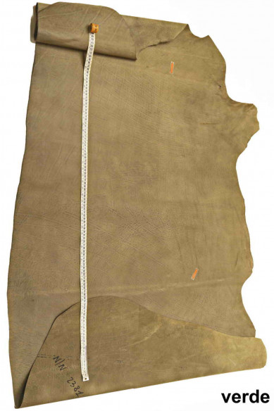 ELEPHANT PRINTED cowhide leather -green-brown-hazelnut- super vintage  calfskin not rigid, distressed hide skin