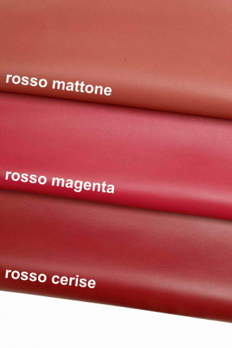 PELLI di AGNELLO nappa liscia rossa,...