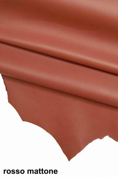 RED LAMBSKIN nappa, smooth soft sheepskin leather, solid color silky leather hide for diy projects