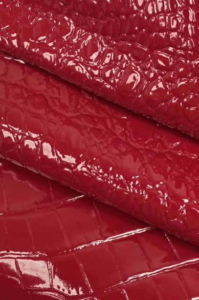 PELLE stampa COCCO verniciata stampa cocco, lucida, un po rigida, look classico, 2 colori disponibili