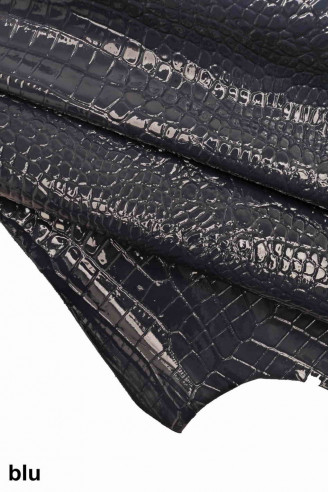 EMBOSSED CROC hide fuxia leather...