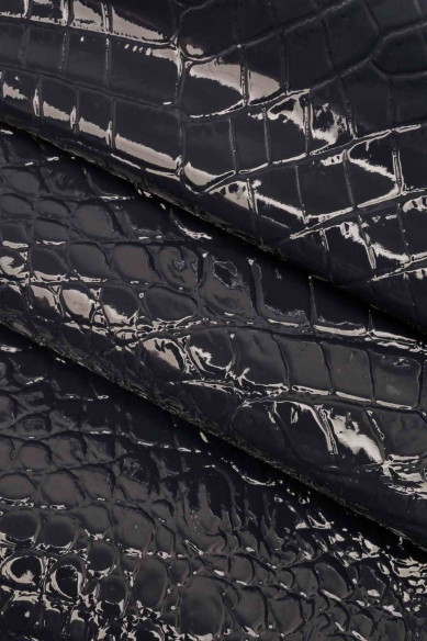 PELLE stampa COCCO verniciata stampa cocco, lucida, un po rigida, look classico, 2 colori disponibili