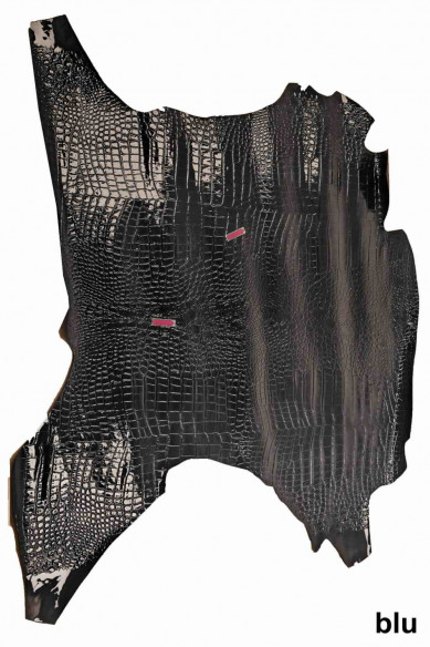 PELLE stampa COCCO verniciata stampa cocco, lucida, un po rigida, look classico, 2 colori disponibili