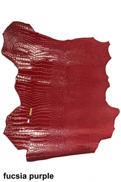 PELLE stampa COCCO verniciata stampa cocco, lucida, un po rigida, look classico, 2 colori disponibili