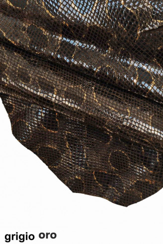 PELLE stampa PITONE , camoscio con...