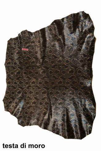 PELLE stampa PITONE , camoscio con...