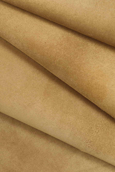 BEIGE SUEDE leather hide, soft skin goat suede leather for craft, silky leather