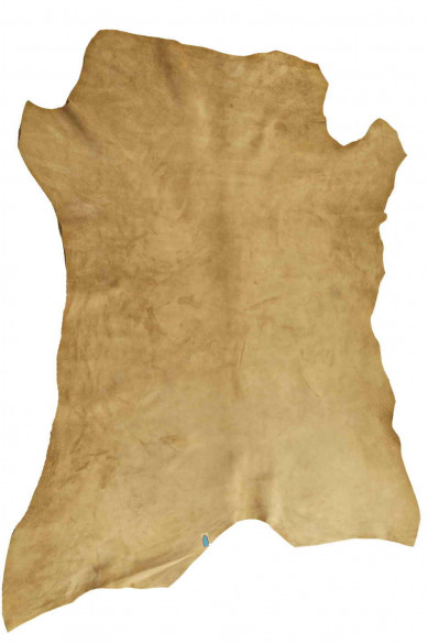 BEIGE SUEDE leather hide, soft skin goat suede leather for craft, silky leather