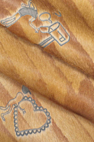 FANCY HAIR on  Italian  cow leather,...