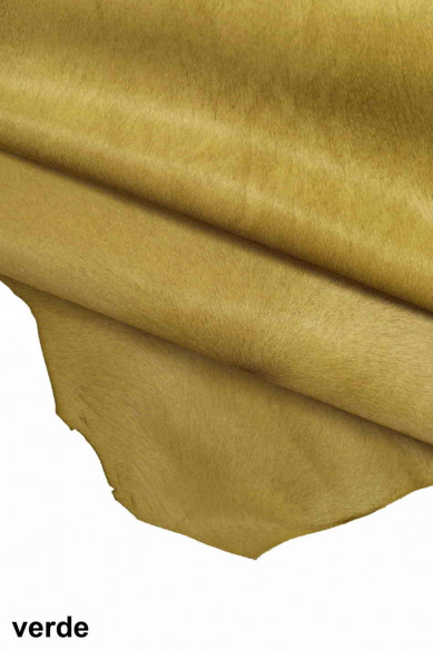 PELLE di CAVALLINO bianco-verde- marrone tinta unita pellame colorato per cucire, vera pelle italiana per artigiani