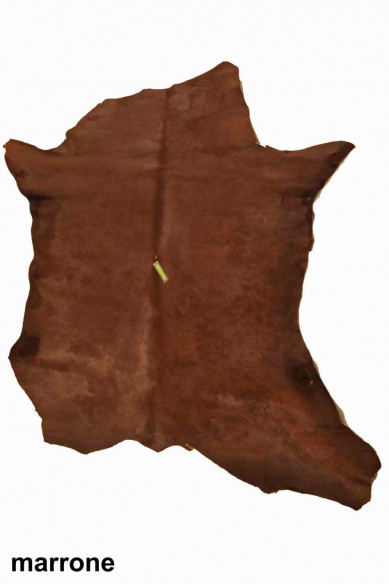 WHITE HAIR on cow leather green, solid color brown leather, italian hide, leather for craft