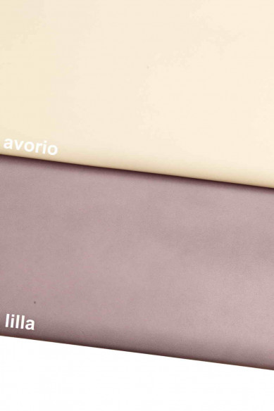 PELLE LILLA avorio, nappa tinta unita, molto morbida e setosa al tatto, look classico/sportivo, 2 colori disponibili