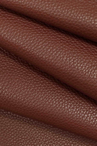 Italian leather, burgundy half calf with dollar grain print, semi-glossy,  very soft, sporty look