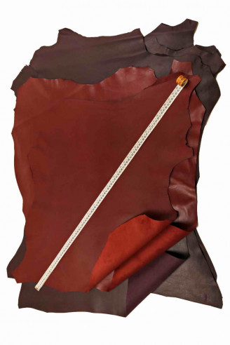 GENUINE burgundy SHEEPSKIN green...