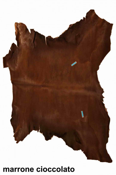 Italian leather, solid color hairy baby calf, bright and intense colors, medium softness, refined look