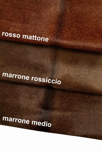 HAIR ON hide leather - solid color -...