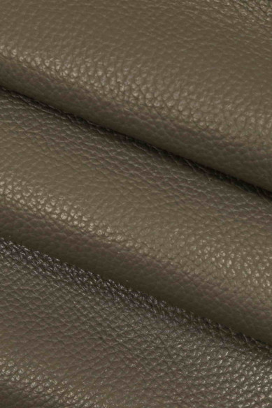 GREY pebble GRAIN printed leather hide, soft grainy cowhide, semiglossy calfskin, 1.2 - 1.4 mm for crafting