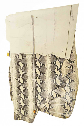 CALF embossed SNAKE, Italian reptile...